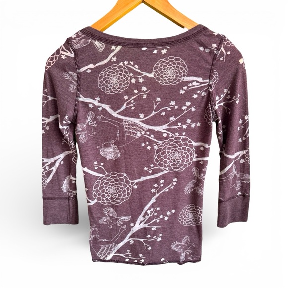 Anthropologie Purple Patterned Long Sleeve Tee - Picture 4 of 6
